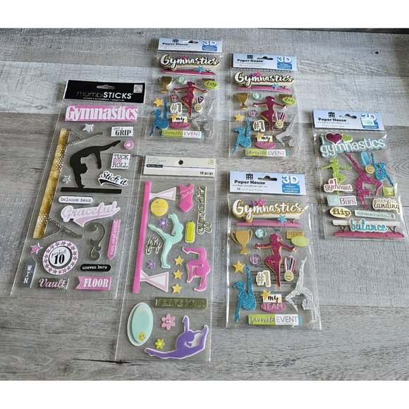 Sticker Lot Sports Gymnastics Scrapbooking 3D Stickers RARE Mambi + #72 - Picture 1 of 8